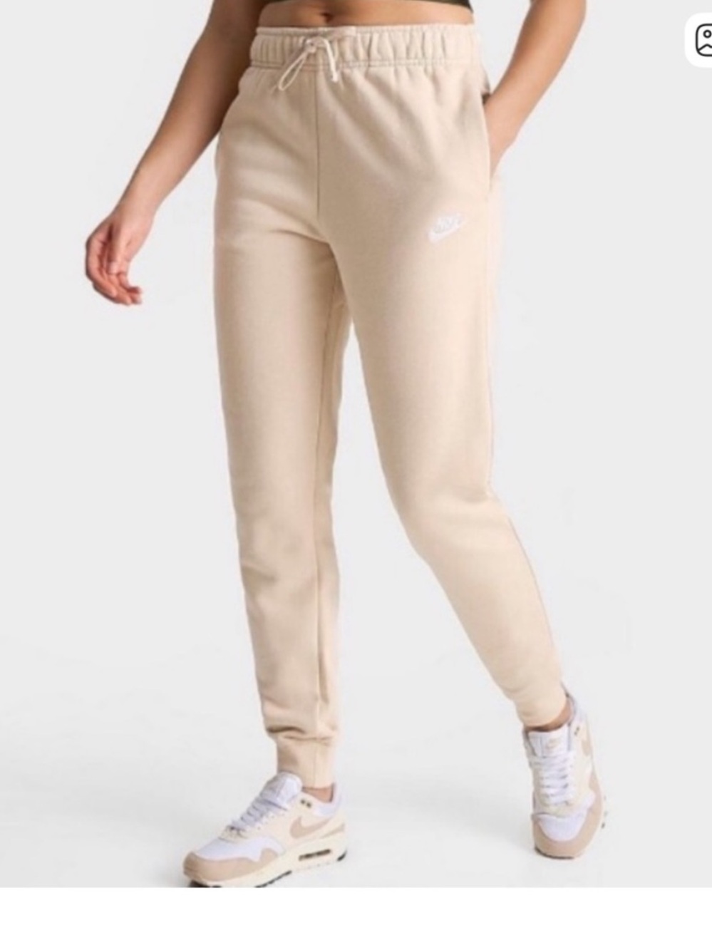 Nike Women's Beige Sweat Joggers